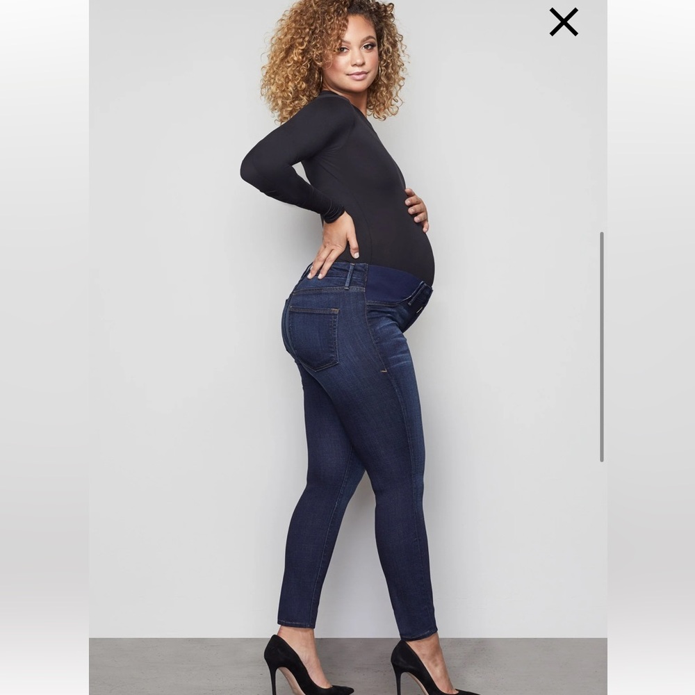 GOOD AMERICAN Crop Skinny Maternity jeans sz 00/24 NWT